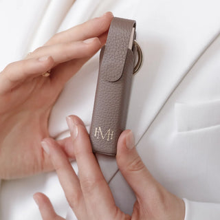Ecrin Couture - Taupe Leather Case for Elixir de Volume