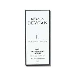 Dr. Lara Devgan NAD+ Glutathione Serum, carton