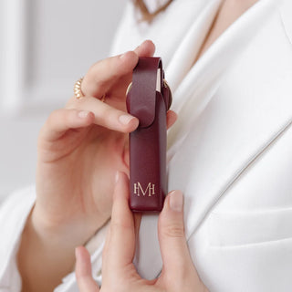 Ecrin Couture - Burgundy Leather Case for Elixir de Volume