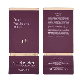 skinbetter science Ampra Volumizing Macro HA Serum, packaging