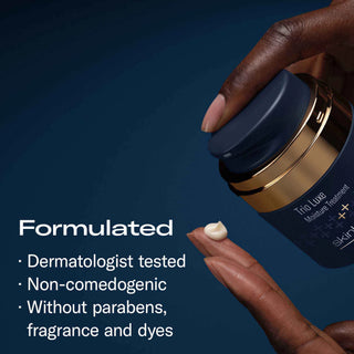 skinbetter science Trio Luxe Rich Face Moisturizer dispensed from the jar
