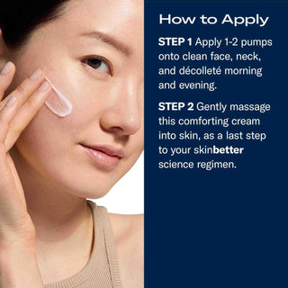 skinbetter science Trio Rebalancing Face Moisturizer applied by a model