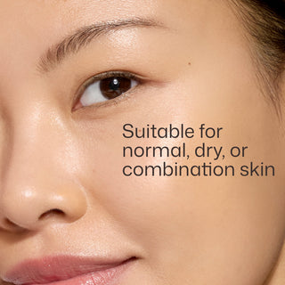 Model wearing EltaMD UV Daily Tinted Broad Spectrum SPF 40, close-up of the cheek