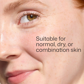 Model wearing EltaMD UV Daily Broad Spectrum SPF 40, close-up of the cheek