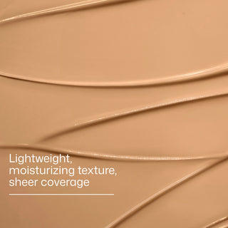 Texture swatch of EltaMD UV Daily Hydration+ Tinted SPF 50 showing its lightweight sheer tinted finish