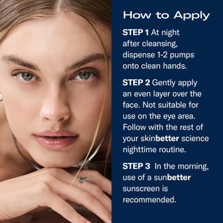 skinbetter science AlphaRet Overnight Cream, how to use