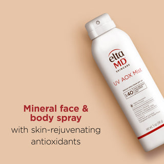 EltaMD UV AOX Mist Broad Spectrum SPF 40 mineral face and body spray with antioxidants
