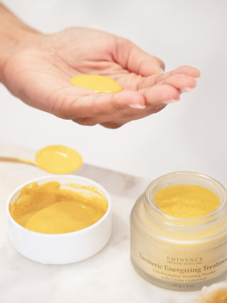 Eminence Turmeric Energizing Treatment, shown in use