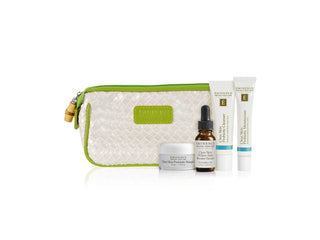Eminence Clear Skin Starter Set, four travel-size products with cosmetic bag