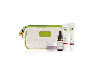 Eminence Firm Skin Starter Set, four travel-size products with cosmetic bag