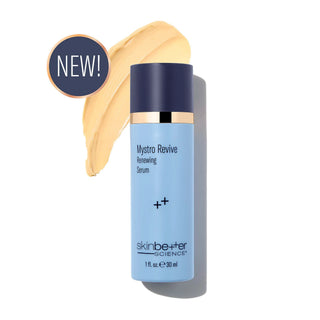 skinbetter science Mystro Revive Hydrating Face Serum bottle with texture swatch
