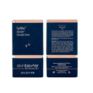 skinbetter science EyeMax AlphaRet Night Eye Cream 15 mL carton and tube packaging