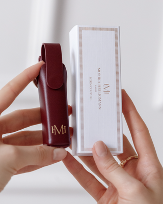 Ecrin Couture - Burgandy Leather Case for Élixir de Volume