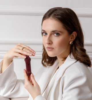 Ecrin Couture - Burgandy Leather Case for Élixir de Volume