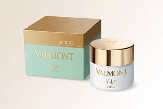 Valmont V-Lift Neck 50 ml jar with its outer packaging