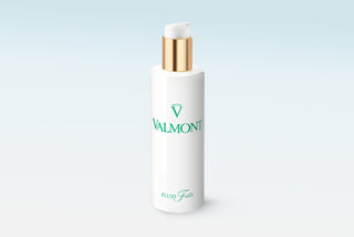 Valmont Fluid Falls creamy milk texture on skin