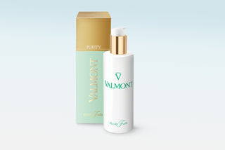 Valmont Fluid Falls cleansing milk in use