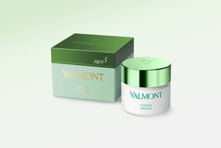 Valmont V-Neck Cream applied to the neck