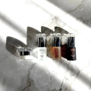 Dr. Lara Devgan serums and eye cream on marble