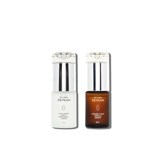 Dr. Lara Devgan Glass Skin Protocol with Hyaluronic Niacin Panthenol Serum and Vitamin C+B+E Ferulic Serum