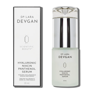 Dr. Lara Devgan Hyaluronic Niacin Panthenol Serum with box