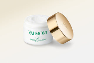Valmont Face Exfoliant cream scrub texture on skin