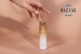 Valmont V-Firm Eye bottle with its outer packaging