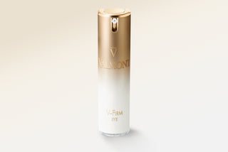 Valmont V-Firm Eye golden gel texture on skin