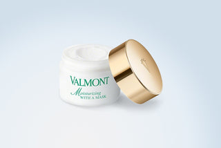 Valmont Moisturizing with a Mask cream texture on skin