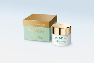 Valmont Moisturizing with a Mask applied to the face