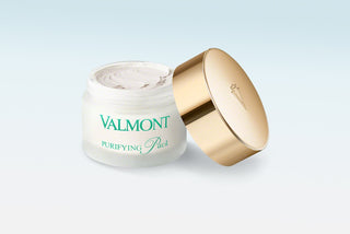 Valmont Purifying Pack clay mask texture on skin