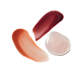 Ourself Lip Conditioner Clear, Sunset and Berry texture swatches