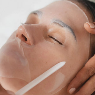 Valmont regenerating collagen mask application close-up