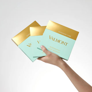 Valmont Regenerating Mask Treatment packaging held in hand